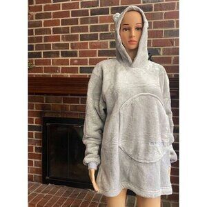 UNISEX III HHONS Fleece Hoodie Blanket Ultra Plush Hooded Large Comfort Gray NEW